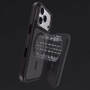Benks Magnetic Mist dėklas su metaliniu rėmeliu (C.K.FF.AP.BK.0072) iPhone 18 Pro/17 Pro, juodas, su kameros valdymo mygtuku
