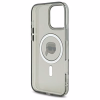 Karl Lagerfeld IML Metalinis Karl Head Magnetinis dėklas telefonui iPhone 16 Pro - juodas