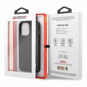 Ferrari FESAXHCP13XBK iPhone 13 Pro Max 6,7" juodas/juodas hardcase On Track Carbon Stripe