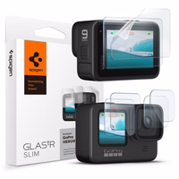 Spigen Glass.tR Slim grūdinto stiklo ir plėvelės 2 dalių rinkinys GoPro Hero 9 / 10 / 11 / 12 - skaidrus