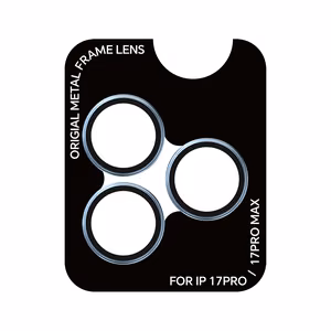 Rock Tempered stiklas Pure Series Camera Lens on camera for Iphone 17 Pro/17 Pro Max (lens 3 pieces) mėlynas