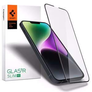 Spigen Glass FC grūdintas stiklas iPhone 13 / 13 Pro / 14 / 16e - juodas