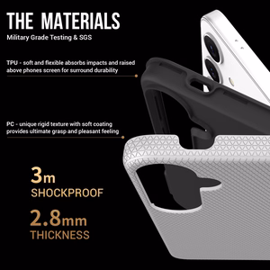 Dėklas Perfectionists Triangle Case Samsung S721 S24 FE sidabrinis