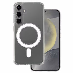 Akrilinis magnetinis dėklas telefonui Samsung Galaxy S25 permatomas