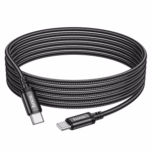 Kabelis USB-C į USB-C Hoco 3A 60W 3 m X91 juodas