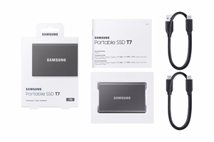 Samsung Portable SSD T7 1 TB C tipo USB 3.2 Gen 2 (3.1 Gen 2) Pilka