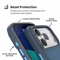 Speck Presidio Lux MagSafe - dėklas iPhone 17 Pro (Deep Sea Fade / juodas / Spell mėlynas)