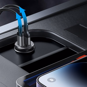 Įkroviklis automobilinis Joyroom (JR-CCN06) (2xUSB-C; 30W) juodas