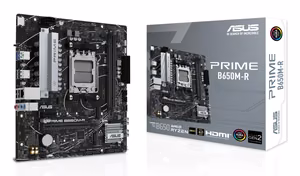 Asus Prime B650M-R Motherboard, AMD B650, SAM5, Micro-ATX, DDR5, 2 Slots, 2xM.2