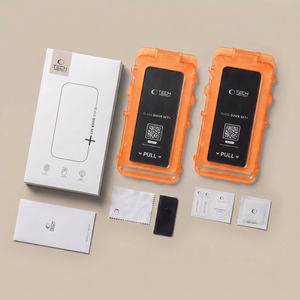 Tech-Protect Quick Set Spy+ 2 vnt. privatumo apsauginių stiklų rinkinys, skirtas iPhone 18 Pro