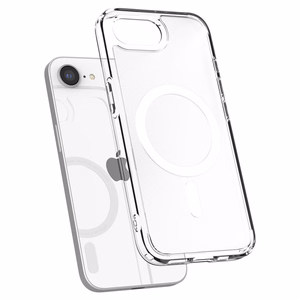 Spigen Ultra Hybrid Magnetinis dėklas telefonui iPhone 16e - baltas, permatomas