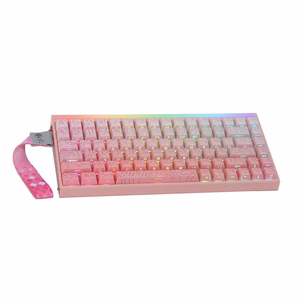 „Gasket“ klaviatūra HERO84 HE PINK+Gradient+Contour Dragon King switch RGB AULA