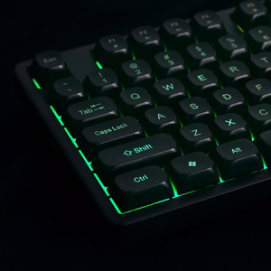 "Wozinsky" WKG-200 RGB membraninė žaidimų klaviatūra su slinkimo ratuku - juoda