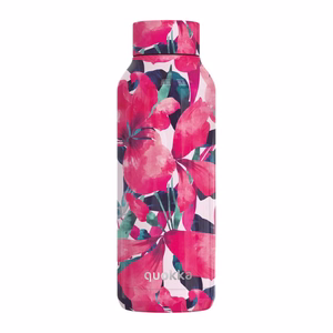 Quokka Solid nerūdijančiojo plieno termo gertuvė, 510 ml, Pink Bloom
