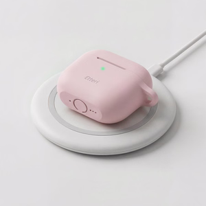 Etteri silikoninis dėklas, skirtas AirPods 4 šviesiai rožinis