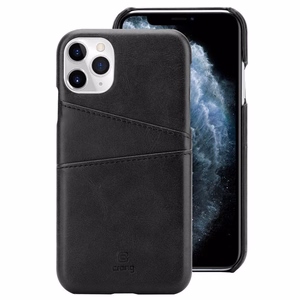 Crong Neat Cover dėklas, skirtas iPhone 11 Pro, su kortelių kišenėlėmis, juodas