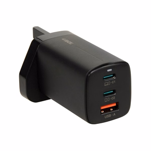 iBOX C-65 juodas, GaN 65W universalus įkroviklis UK kištukas