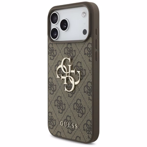 GUESS GUE005598 (4G PU Big Logo) dėklas, skirtas iPhone 18 Pro Max / 17 Pro Max, spalva – ruda