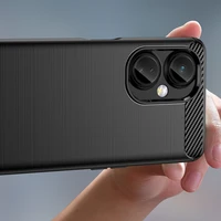 Carbon dėklas OnePlus Nord CE 3 lankstus silikoninis anglies dėklas juodas
