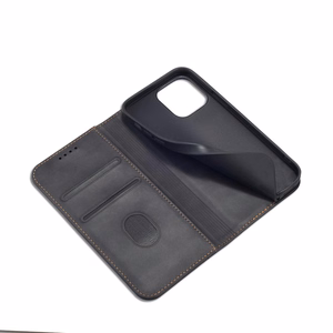 Чехол Magnet Fancy для iPhone 14 Plus с откидной крышкой кошелёк подставка чёрный