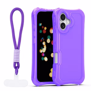 Safepop dėklas su dirželiu skirtas iPhone 17 6,3" violetinis