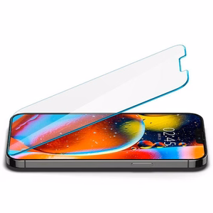 Spigen Glas.tR EZ Fit grūdintas stiklas iPhone 13 / 13 Pro / 14 / 16e – 2 vnt.