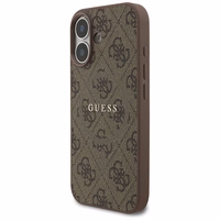 GUESS dėklas telefonui IPHONE 17, suderinamas su MagSafe GUHMP17SG4GFRW (PU 4G Ring Classic Logo) rudas