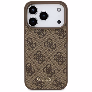 Guess 4G Klasikinis Dėklas telefonui iPhone 17 Pro - rudas