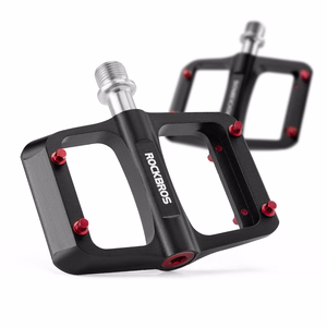 Rockbros BP2603 platforminiai dviračio pedalai su titano ašimi ir magnio lydinio guoliais – juodi