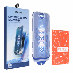 6D Pro Veason lengvai montuojamas stiklas + aplikatorius - Iphone 13 Pro / 14 juodas