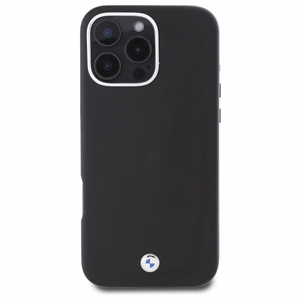 BMW ženklas pilnai apvyniotas metalinis Magnetinis dėklas telefonui iPhone 16 Pro - juodas