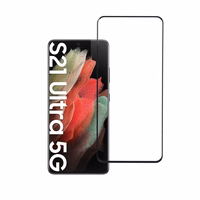 Apsauginis stiklas Blue Star - SAMSUNG Galaxy S21 Ultra pilnas paviršius (pilnas klijavimas/draugiškas dėklui) - juodas Apsauginis stiklas Blue Star