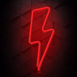 Neon LED Light BOLT raudonas Bat + USB FLNE06 Forever Light