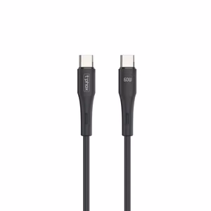 T-PHOX LAIDAS GENTLE USB-C/USB-C 60W JUODAS