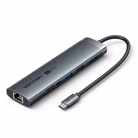 Vention USB-C 8-in-1 4K 60Hz 100W doko stotis