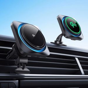 ESR HALOLOCK CRYOBOOST MAGNETINIS MAGSAFE PRIETAISŲ SKYDELIO IR VENTILIACIJOS AUTOMOBILINIS LAIKIKLIS BELAIDIS ĮKROVIKLIS QI2 15W FROSTED ONYX