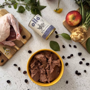 OLLO Umami Duck and turkey - drėgnas ėdalas šunims - 850g