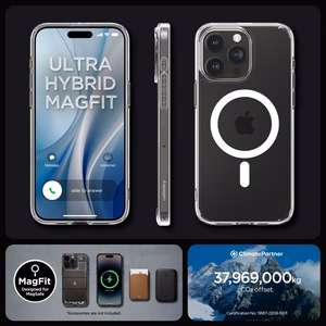 Spigen Ultra Hybrid Mag dėklas su MagSafe iPhone 15 Pro - baltas