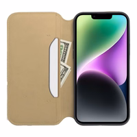 DUAL POCKET knygos tipo dėklas telefonui SAMSUNG S23 FE auksinis