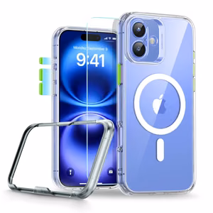 ESR Classic Pro Rinkinys Halolock Magnetinis dėklas iPhone 16 - Skaidrus