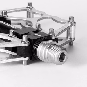 Rockbros JT201012LS 2010-12L aliumininiai platforminiai dviračio pedalai – sidabriniai