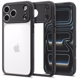 Spigen Ultra Hybrid dėklas, skirtas iPhone 18 Pro Max / 17 Pro Max – spalva: matinė juoda