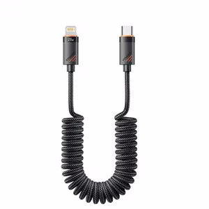 USB Laidas Essager Chuan4 juodas 29W Type-C / Lightning 180cm