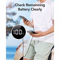 VEGER išorinė baterija 25000 mAh su įmontuotais kabeliais Type C / Lightning PD 130W TCE130 (W2503) juoda