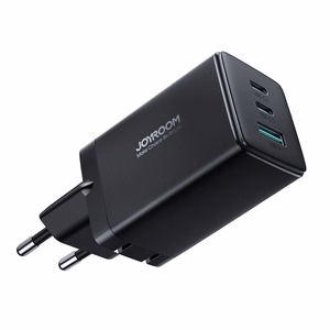 Įkroviklis Joyroom JR-TCG01 65W GaN 2xUSB-C/USB-A + USB-C to USB-C cable 1.2m juodas