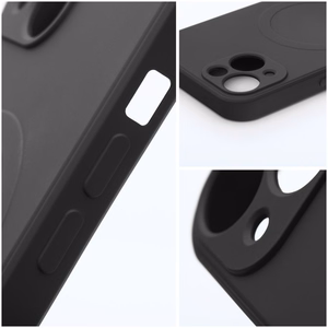 SILICONE MAG COVER dėklas telefonui, suderinamas su MagSafe, IPHONE 13 Mini, juodas