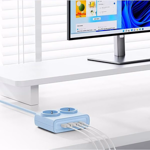 Orico PDC25 25W 6in1 maitinimo blokas 2x AC + 2x USB-A + 2x USB-C - mėlynas