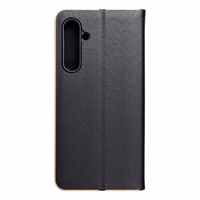 Dėklas telefonui LUNA Book auksinis SAMSUNG S23 FE juodas