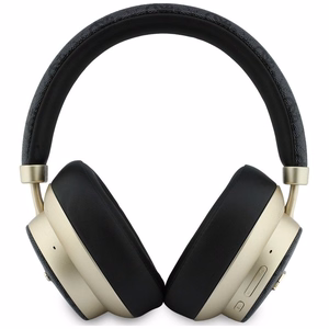 Belaidės ausinės Guess ENC 4G Gold Script Metal, juodos