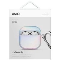 Uniq Iridescia dėklas AirPods 4 Hang Case - holo balta